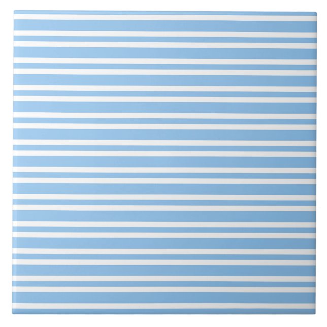 Carreau Motif Rayures Bleu Blanc (Devant)