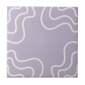 Carreau Motif rayures ondulées violettes Chic Rétro Y2K