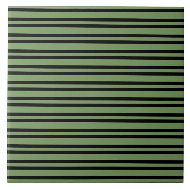 Carreau Motif Rayures Vert Noir (Devant)