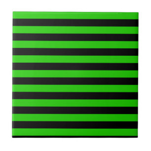 Carreau Motif rayures vertes et noires audacieuses