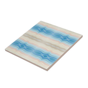 Carreau Motif répétitif de rivage côtier salé ondoyant