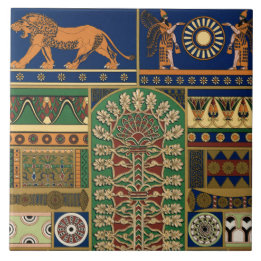 Carreau Motif rétro assyrien