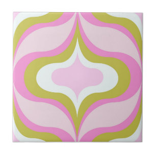 Carreau Motif Rétro Rose 