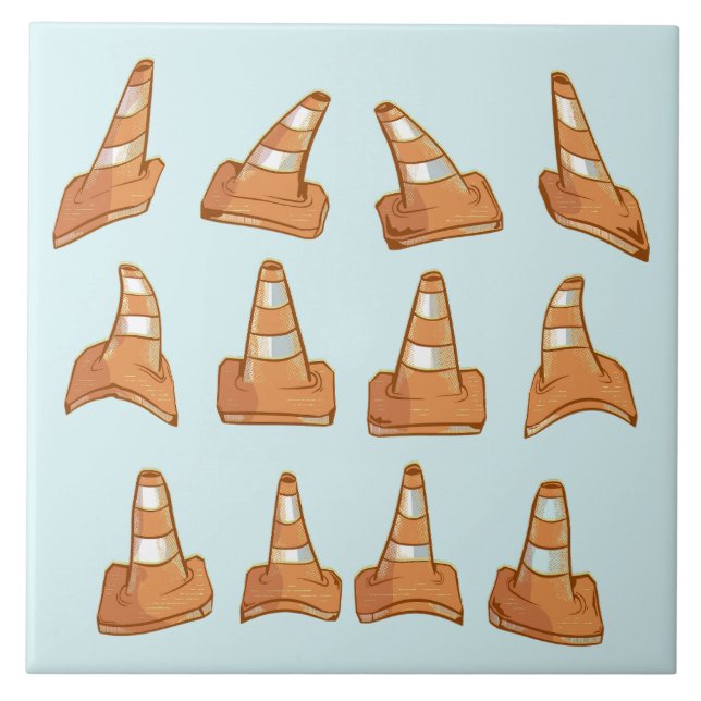 Carreau Motif Road Cone (Devant)