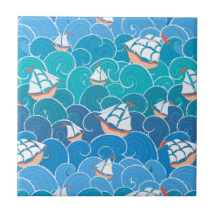 Carreau Motif rocheux de mer