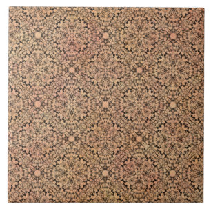 Carreau Motif rose, bracelet, gris et noir