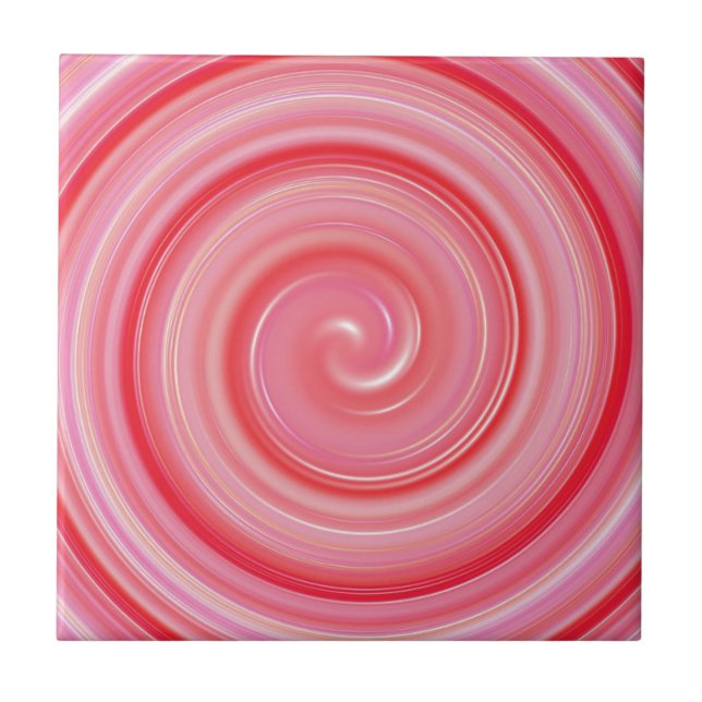 Carreau Motif rose d'abrégé sur spirale (Devant)
