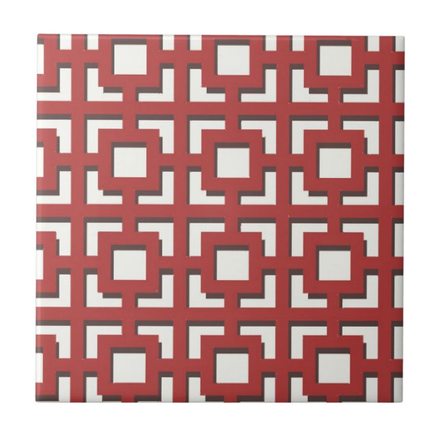 Carreau Motif rouge (Devant)