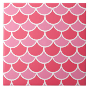 Carreau Motif rouge-rose de feston