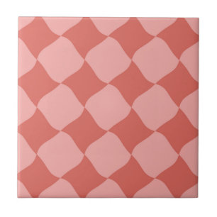 Carreau Motif rouge Vintage carré Retro