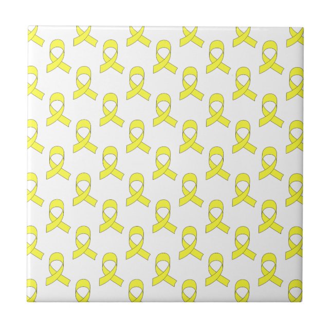 Carreau Motif Ruban Jaune (Devant)