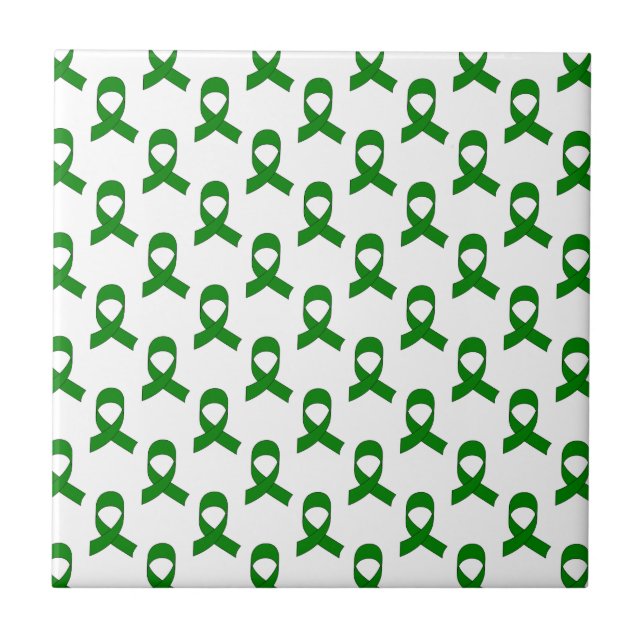 Carreau Motif Ruban Vert (Devant)