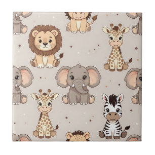 Carreau Motif Safari Bébé Neutre