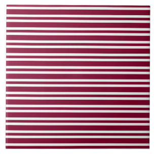 Carreau Motif sans couture à rayures blanches et burgundy