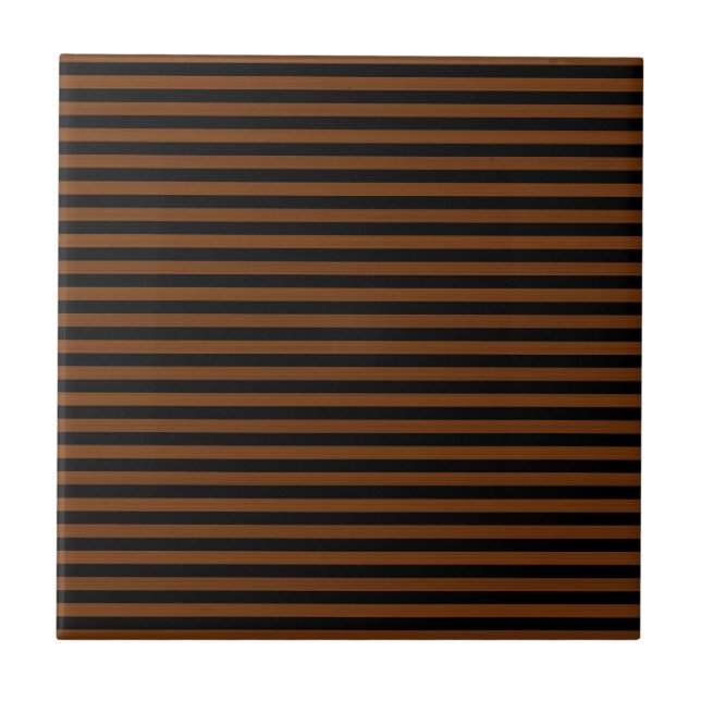 Carreau Motif sans couture à rayures brunes noires (Devant)