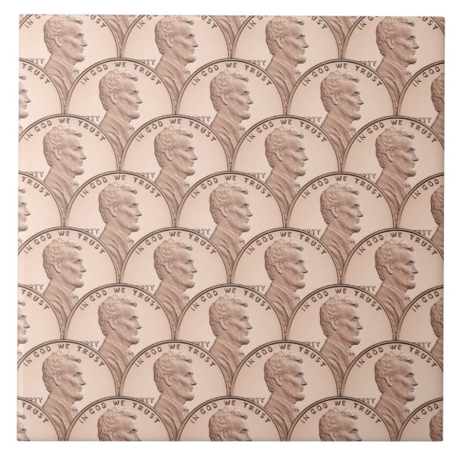 Carreau Motif sans couture de centime Lincoln – Pièces de  (Devant)