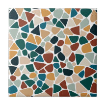 Motif sans couture de galets en mosaïque Terrazzo 