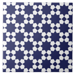 Carreau Motif sans couture vectoriel bleu et blanc