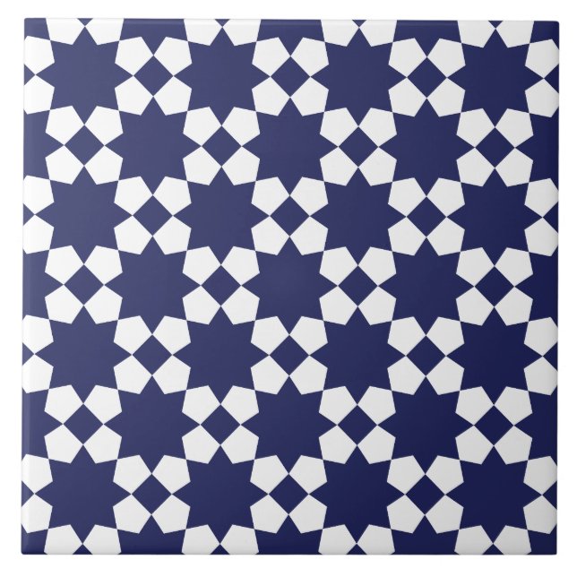 Carreau Motif sans couture vectoriel bleu et blanc (Devant)