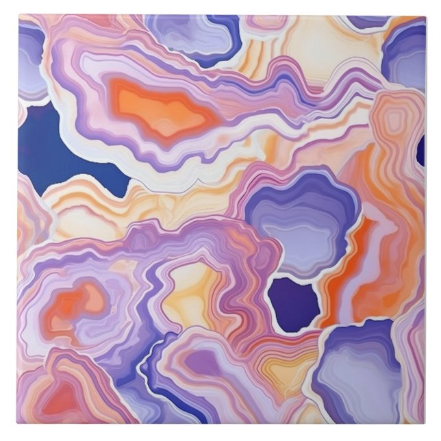 Carreau Motif sans fin Géode Agate (Devant)