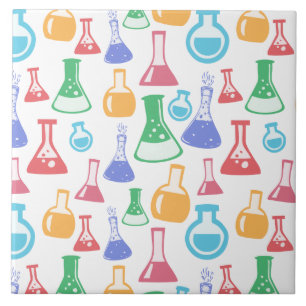 Carreau Motif scientifique divertissant Beakers and Flaque