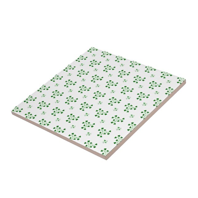 Carreau motif shamrocks verts (Côté)