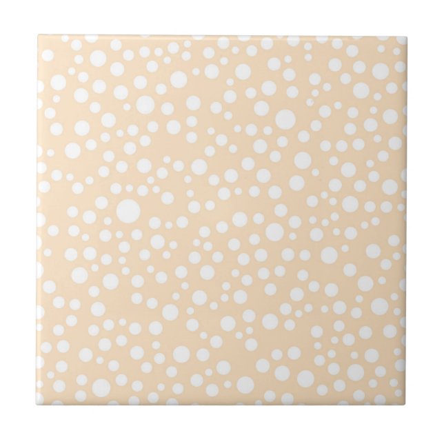 Carreau Motif simple blanc pointillé sur arrière - plan pê (Devant)