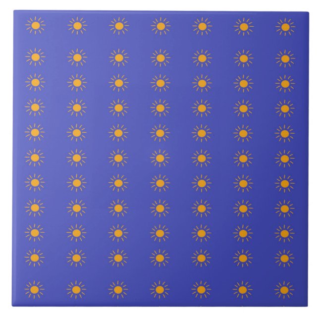 Carreau Motif solaire jaune (Devant)