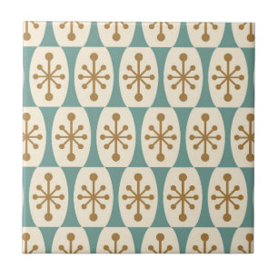 Carreau Motif Starburst moderne du milieu du siècle