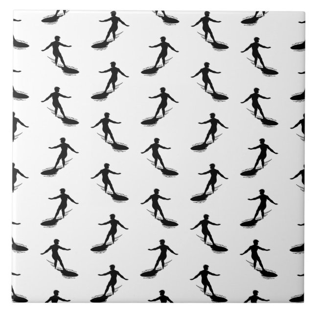 Carreau Motif Surf Surfboard COULEUR ARRIÈRE - PLAN PERSON (Devant)