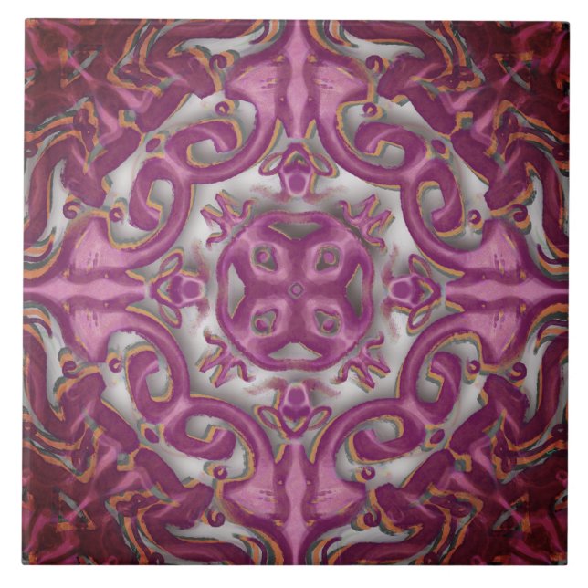 Carreau Motif symétrique (comme les azulejos) (Devant)