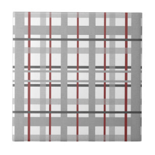 Carreau Motif Tartan gris classique