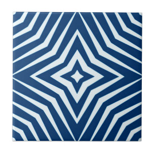 Carreau Motif tendance avec étoiles blanches et bleues M5