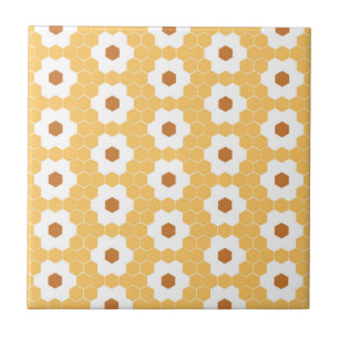 Carreau Motif tendance de l'Hexagon jaune mignon