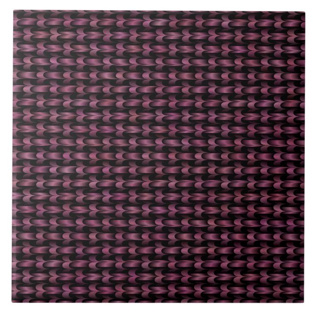 Carreau Motif Tissé Abstrait Rose Violet (Devant)