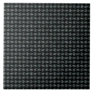 Carreau Motif Tissé Abstrait Vert Noir