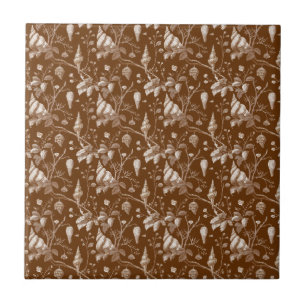 Carreau Motif Toile Côtier Coquillage Vintage