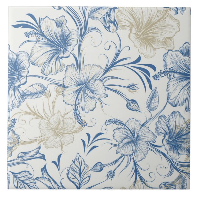 Carreau Motif Toile-De-Jouy (Devant)