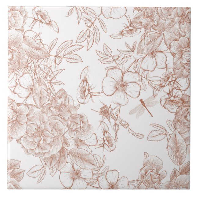 Carreau Motif Toile-De-Jouy  (Devant)
