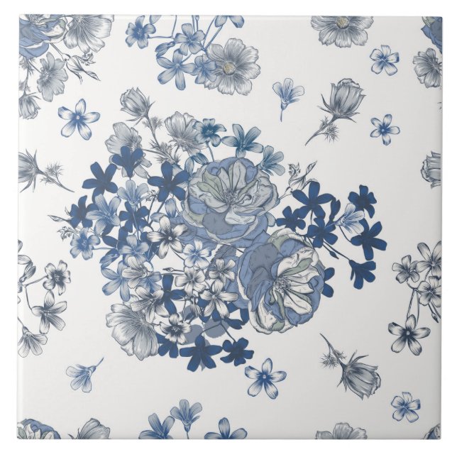 Carreau Motif Toile-De-Jouy  (Devant)