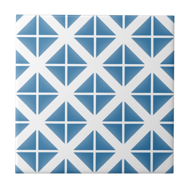 Carreau Motif triangle bleu tendance (Devant)