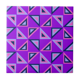 Carreau Motif triangle géométrique violet