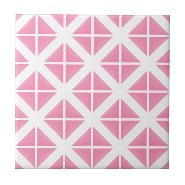 Carreau Motif triangle rose tendance (Devant)