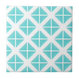 Carreau Motif Triangle tendance Turquoise