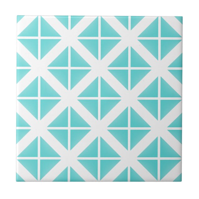 Carreau Motif Triangle tendance Turquoise (Devant)