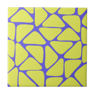 Carreau Motif triangulaire géométrique Green Blue Neon