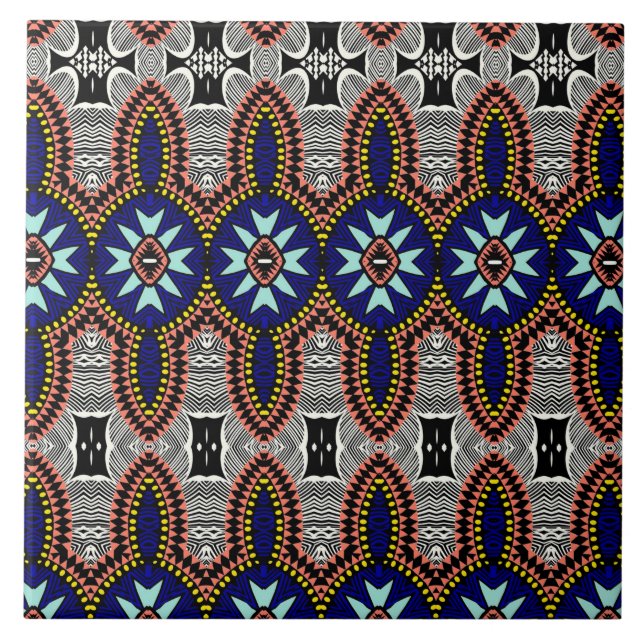 Carreau Motif tribal dynamique (Devant)