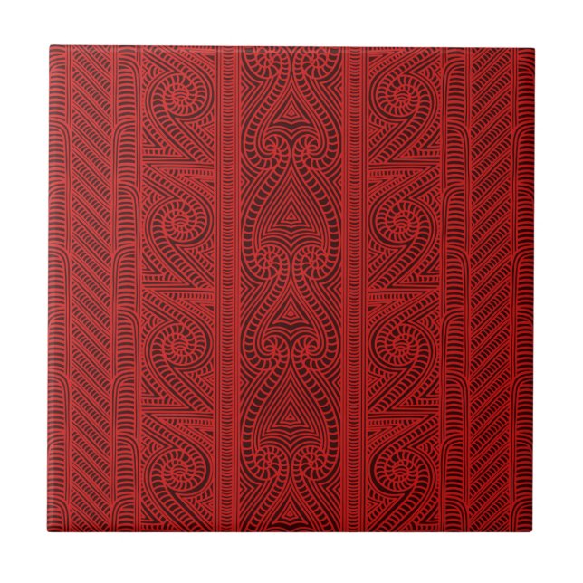 Carreau Motif tribal maori - l'art de Whakairo du (Devant)