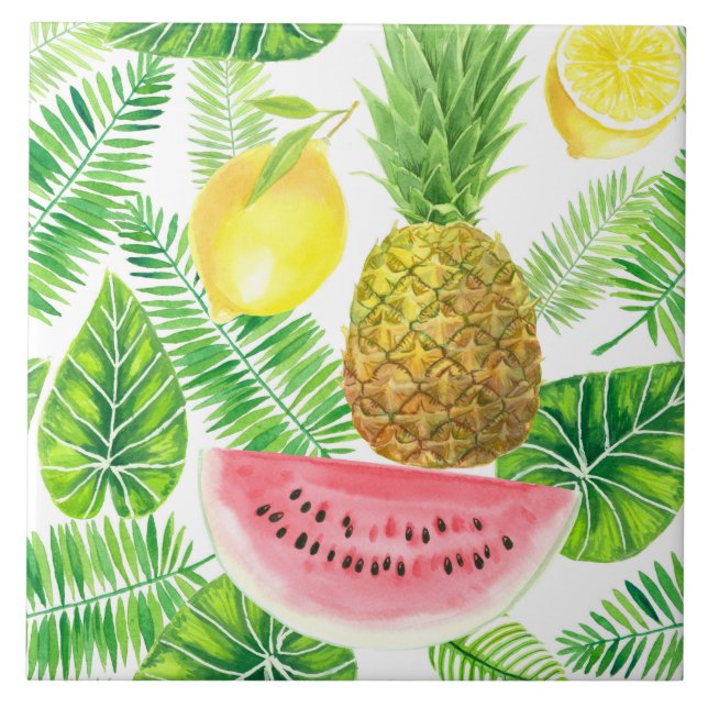 Carreau Motif tropical (Devant)