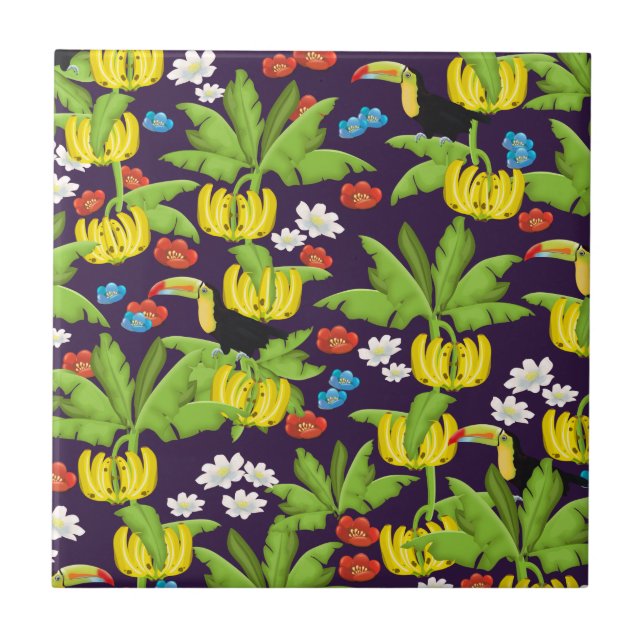 Carreau Motif tropical (Devant)